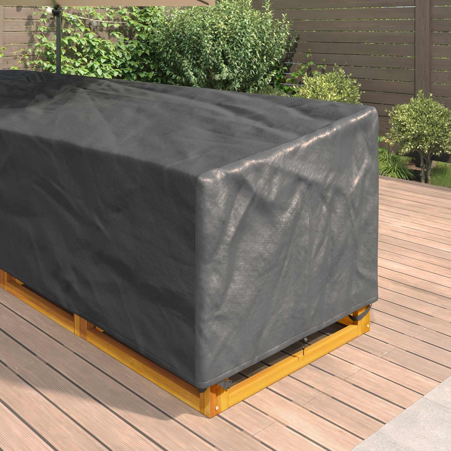 Møbelbetræk Sort 325 x 325 x 80 cm 420D Oxford Stof