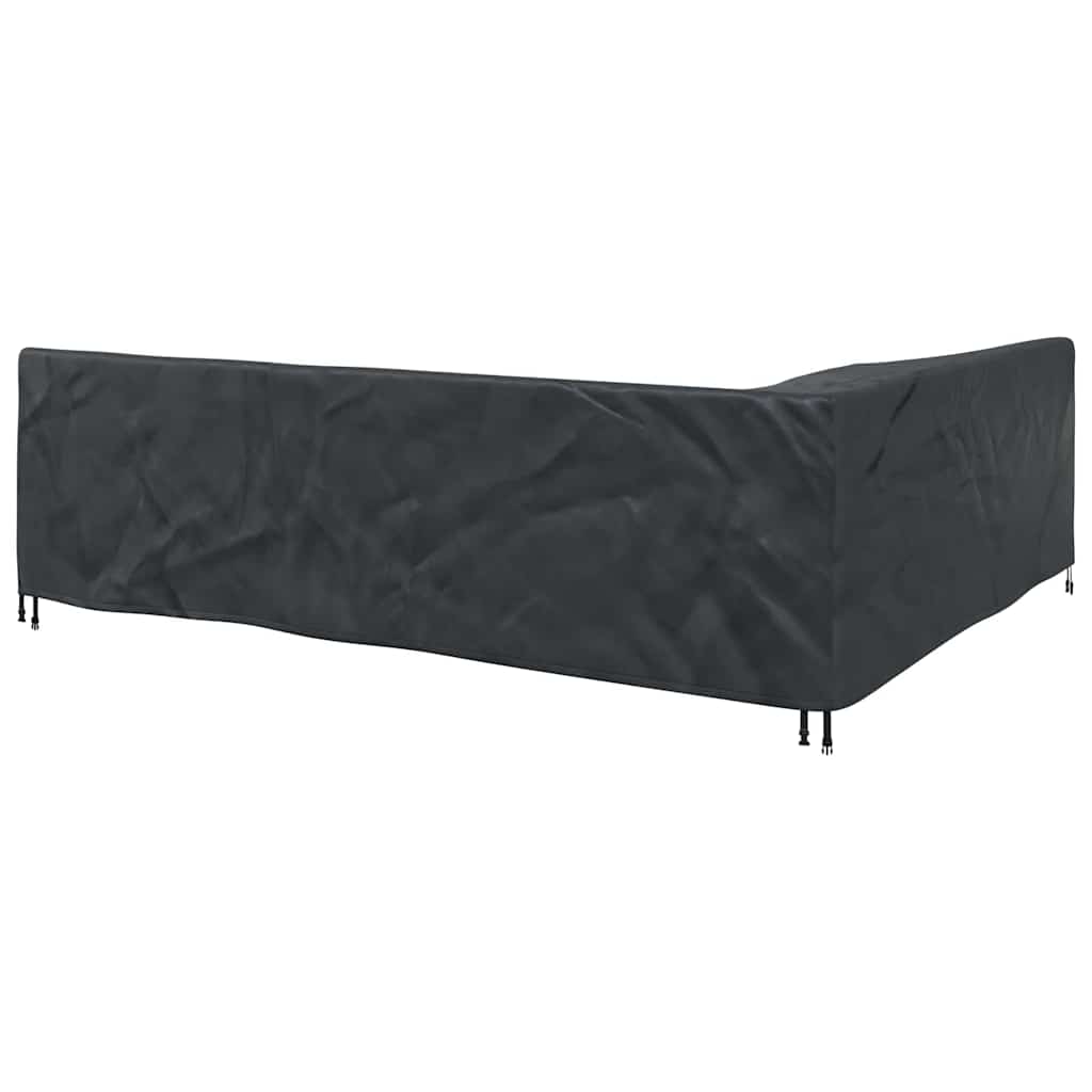 Møbelbetræk 286 x 222 x 80 cm L-form Vandtæt Sort