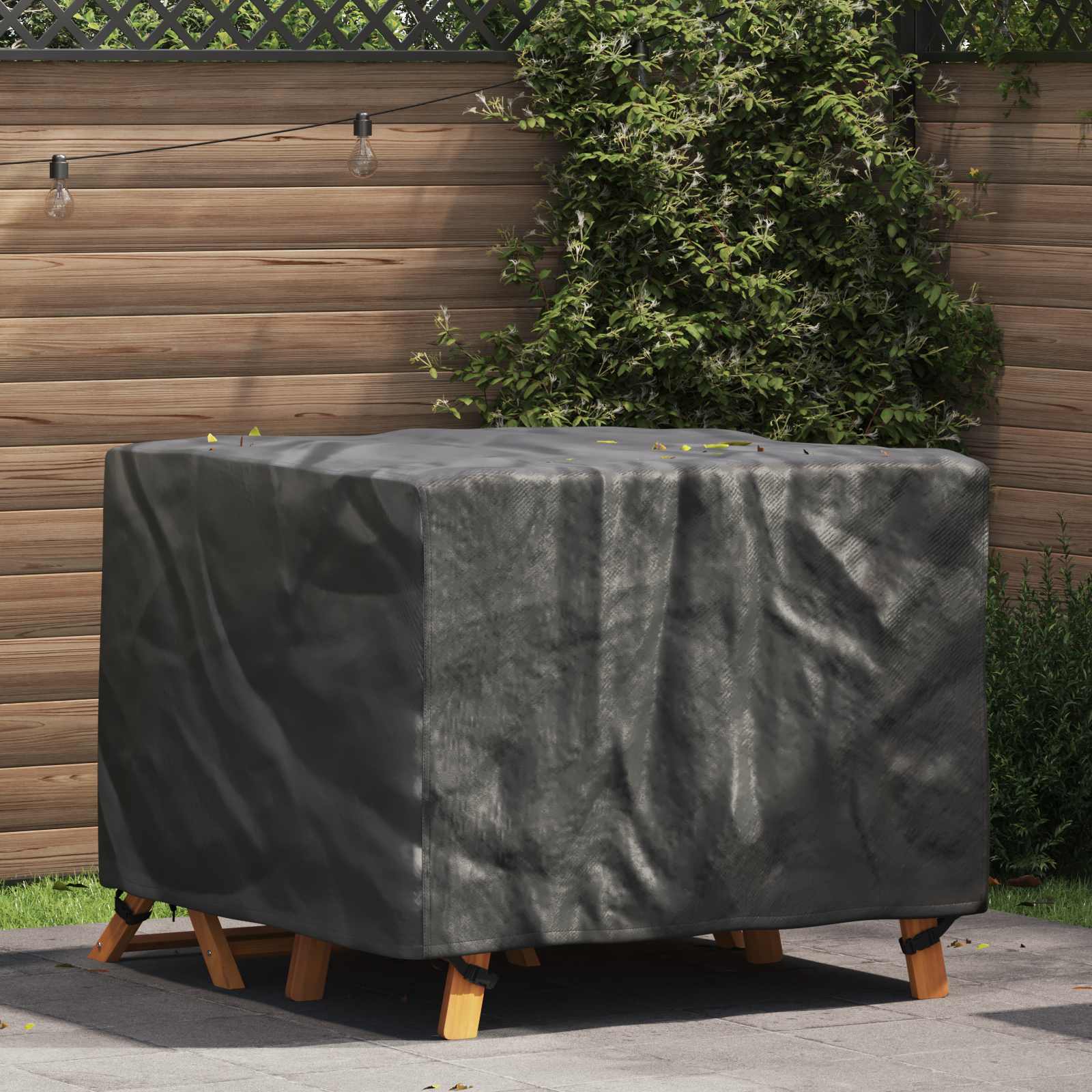 Møbelbetræk Ensfarvet Sort 113 x 113 x 73 cm 210D billede