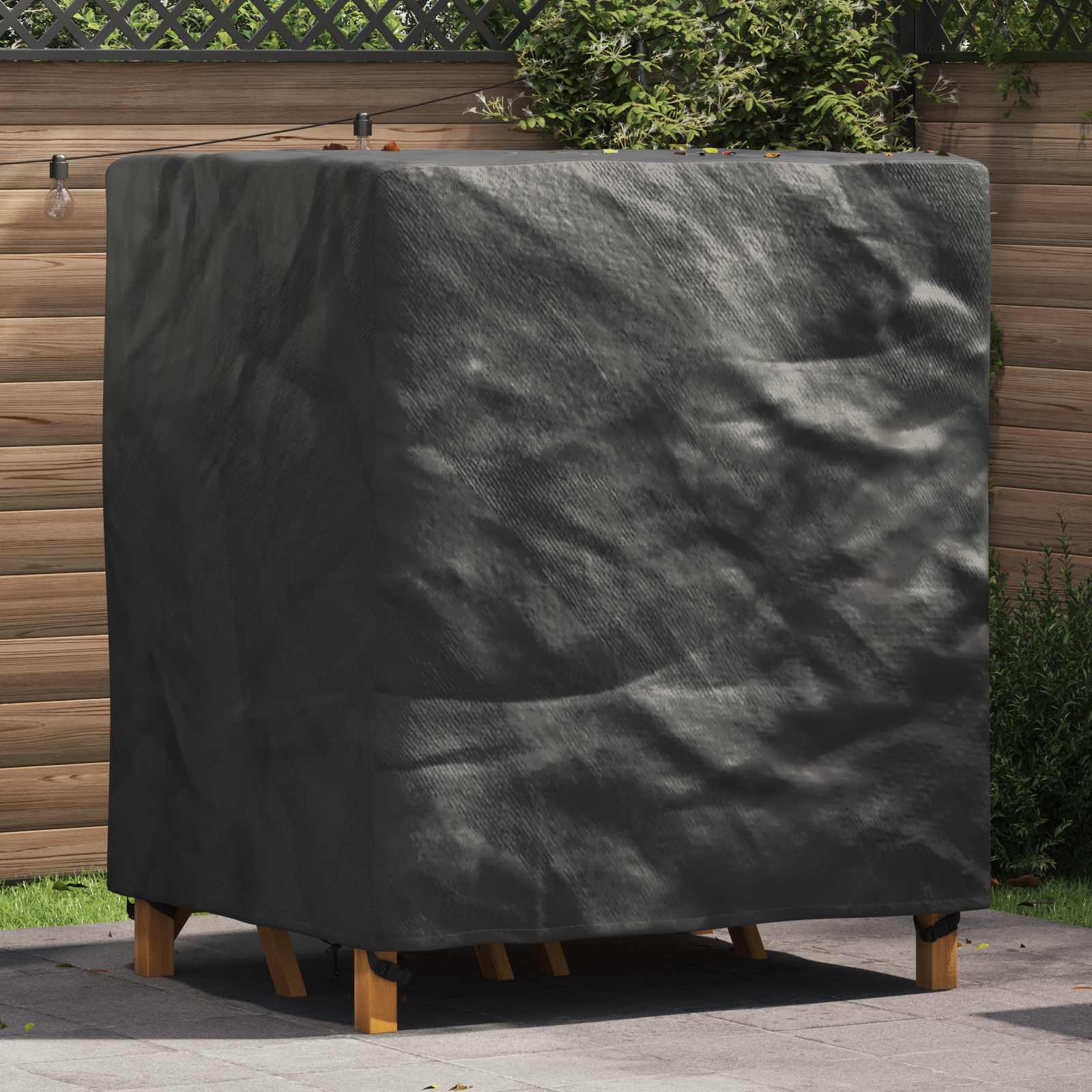 Møbelbetræk Ensfarvet Sort 116 x 100 x 120 cm 210D billede
