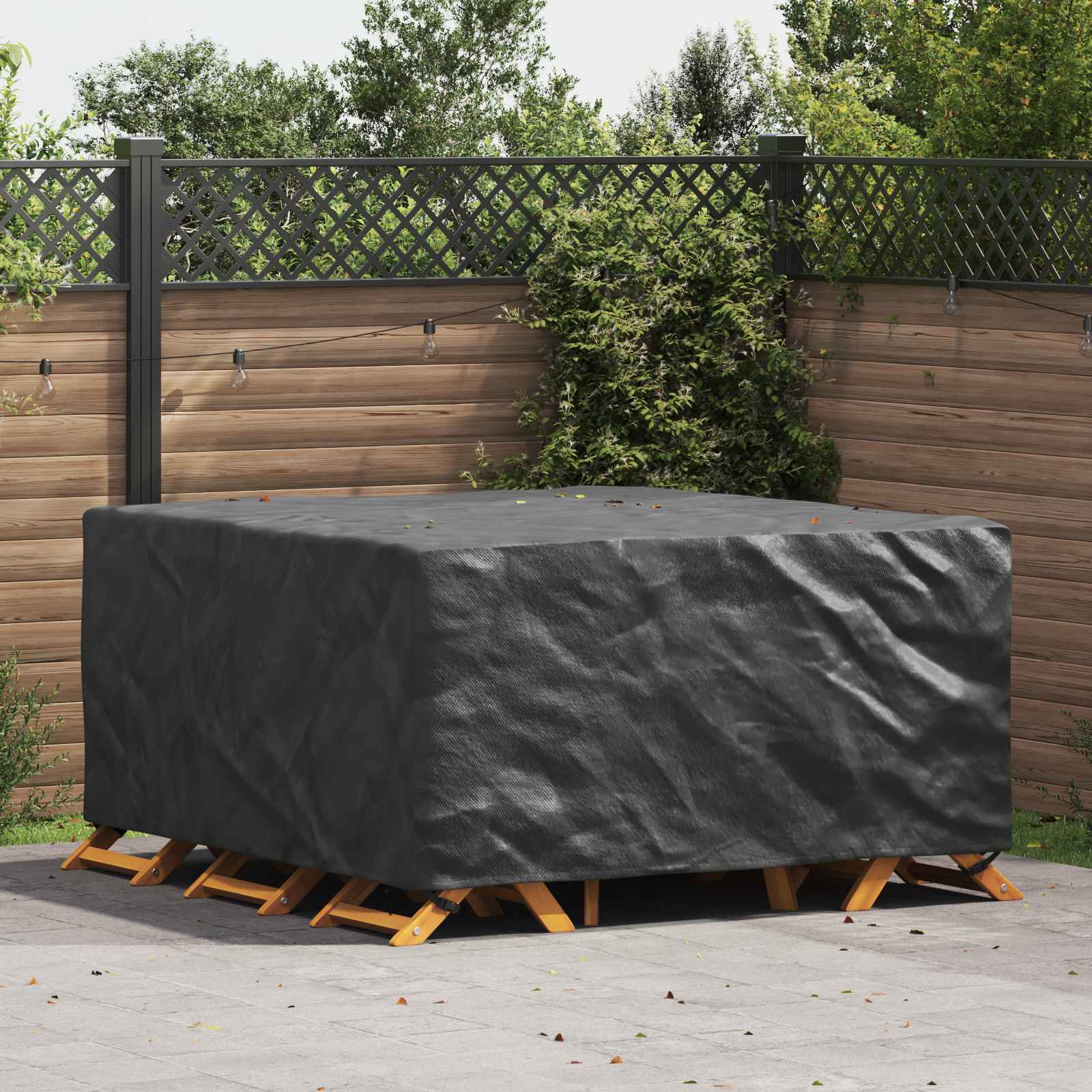 Møbelbetræk Ensfarvet Sort 180 x 190 x 85 cm 600D billede