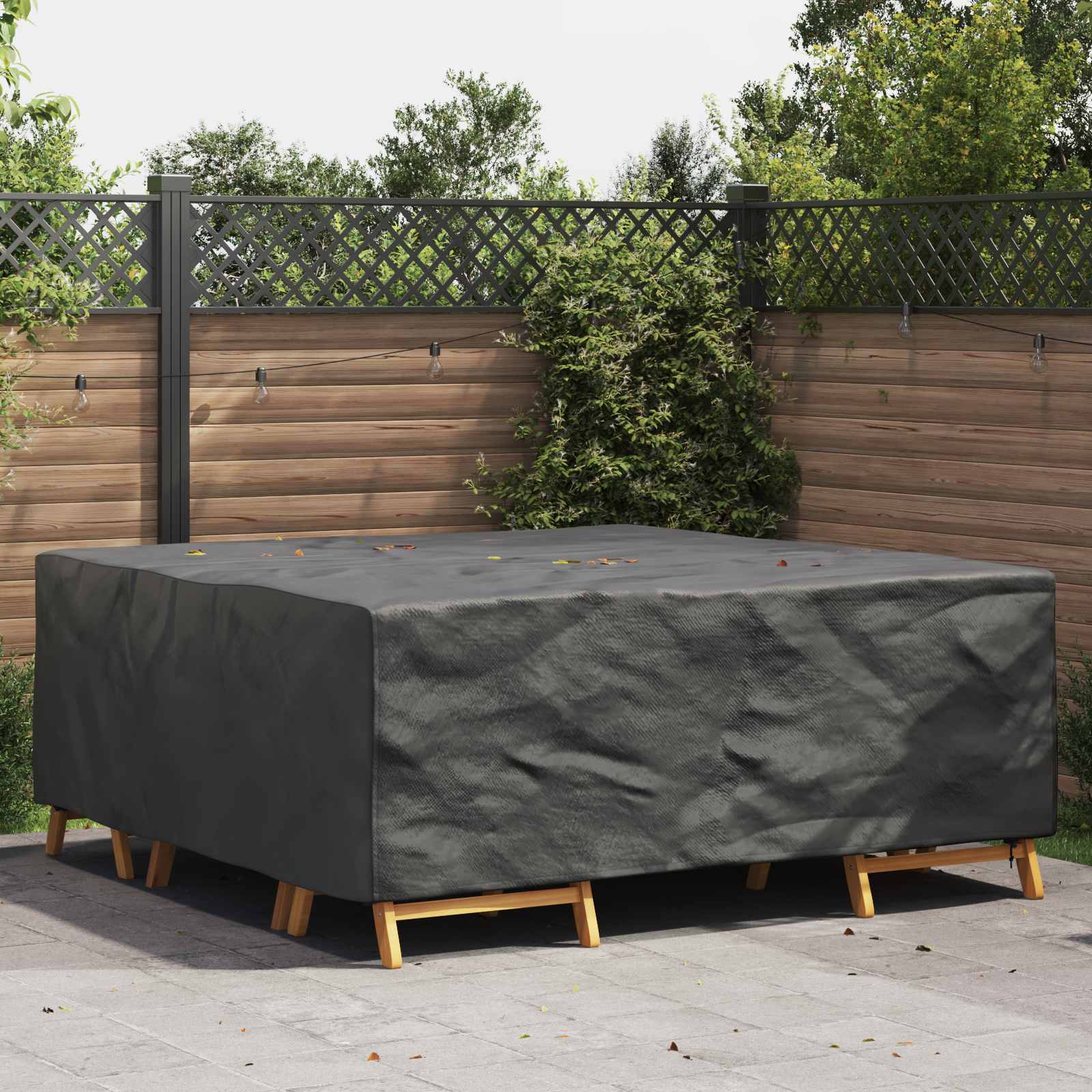 Møbelovertræk - ensfarvet sort 210 × 200 × 70 cm, 210D vandtæt