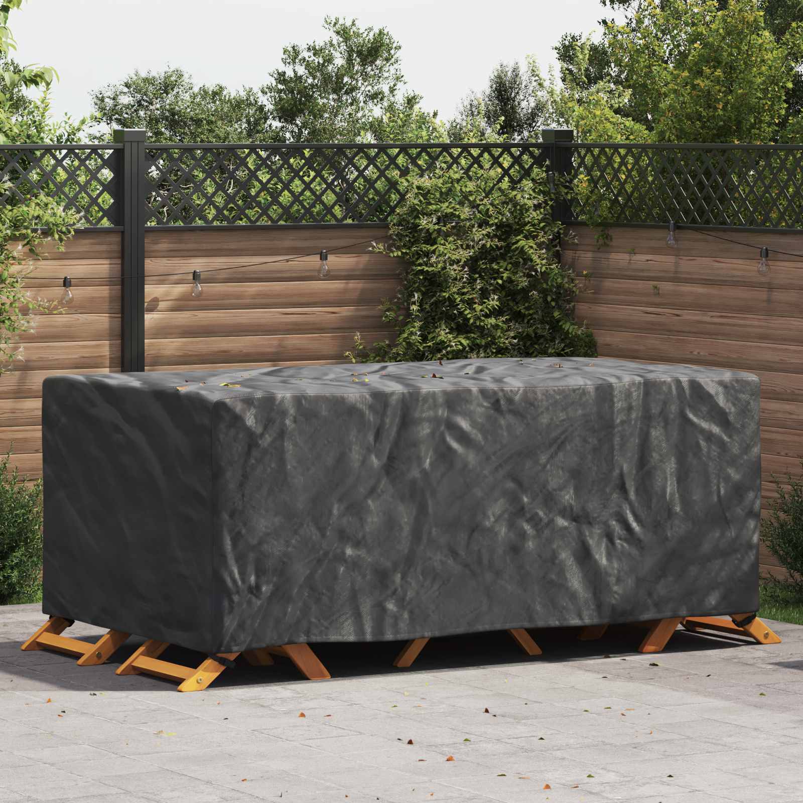 Møbelbetræk Ensfarvet Sort 240 x 140 x 90 cm 210D billede