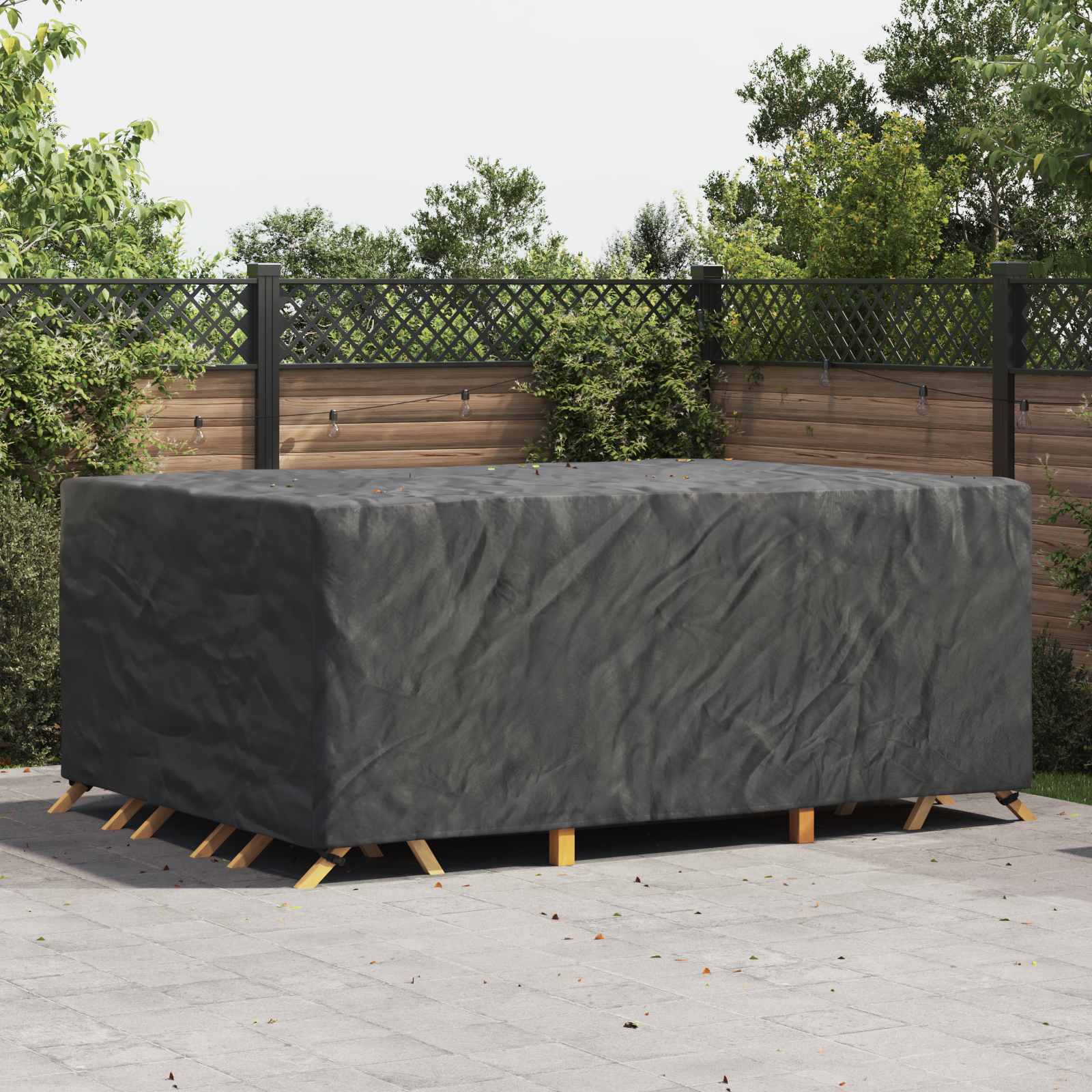 Møbelbetræk Ensfarvet Sort 270 x 180 x 90 cm 600D billede