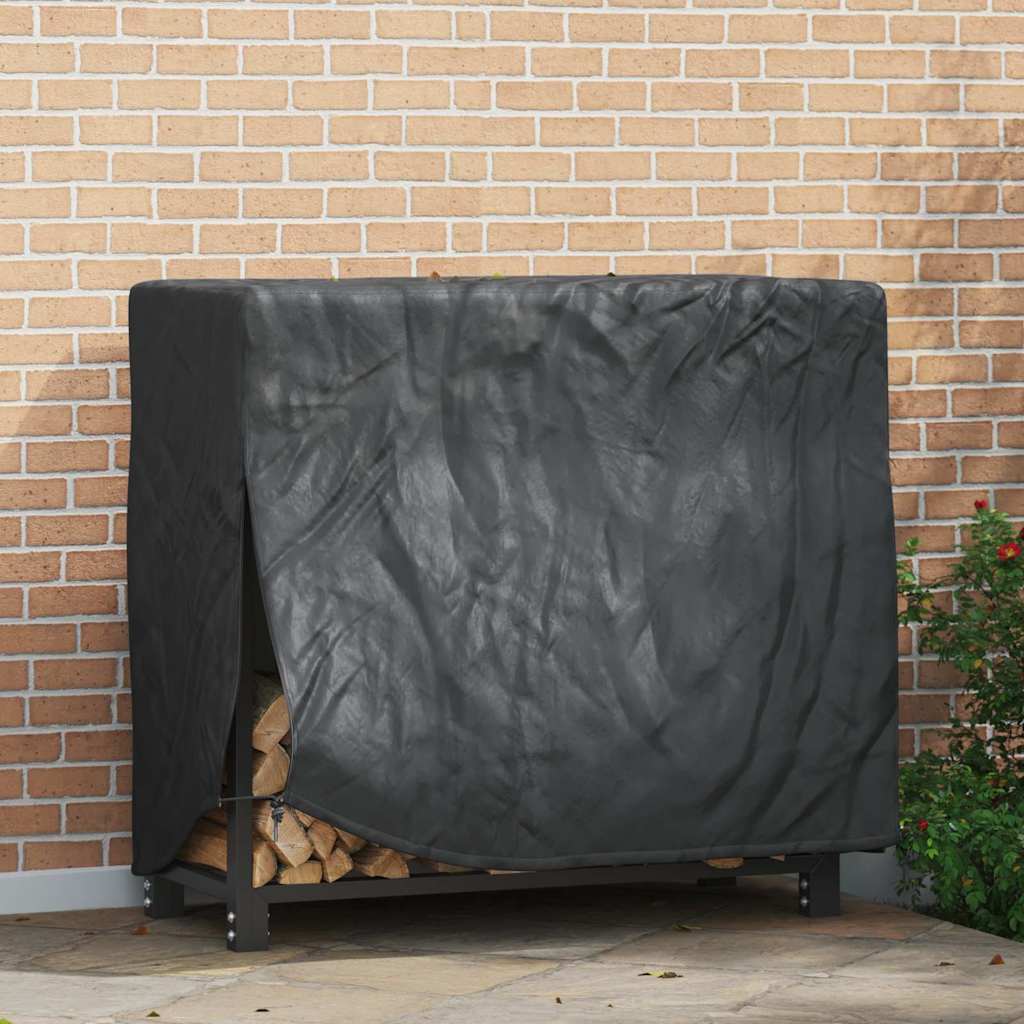 Brændestabelafdækning 61 x 122 x 106 cm 420D Oxford stof Sort