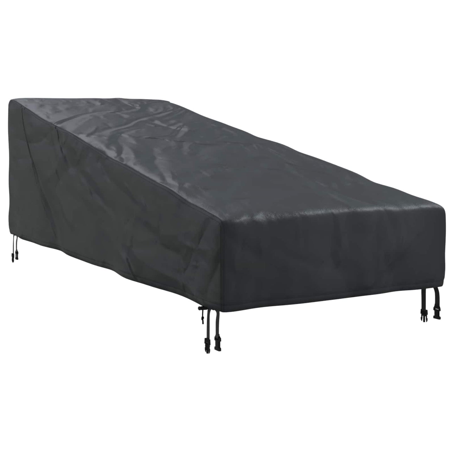 Udendørs møbelovertræk Sort 203 x 81 x 63 cm 210D Oxford Stof