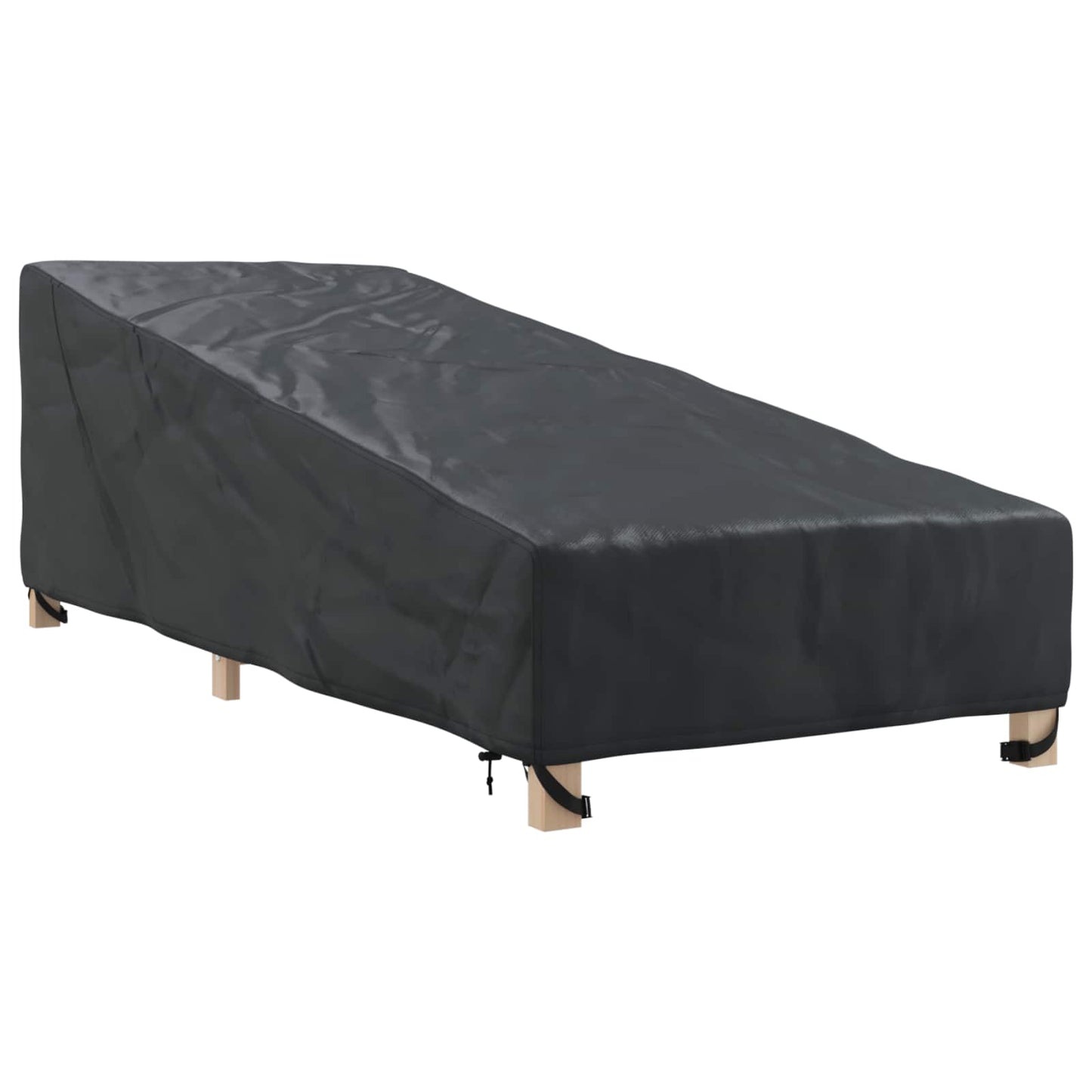 Udendørs møbelovertræk Sort 210 x 80 x 75 cm 600D Oxford Stof