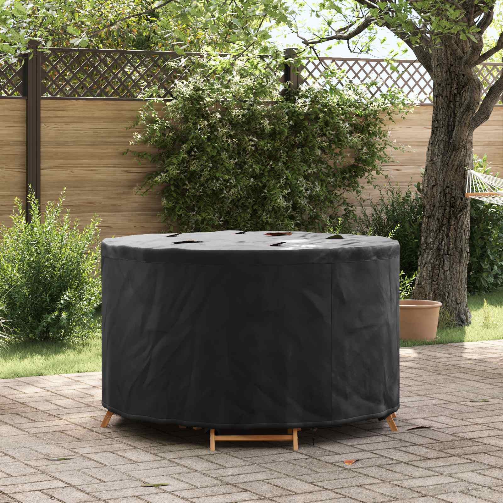 Møbelbetræk Sort 102 x 102 x 71 cm 210D Oxford Stof billede