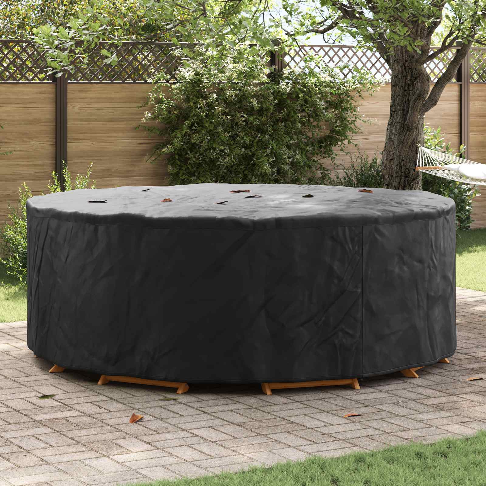 Møbelbetræk Sort 244 x 244 x 105 cm 210D Oxford Stof billede