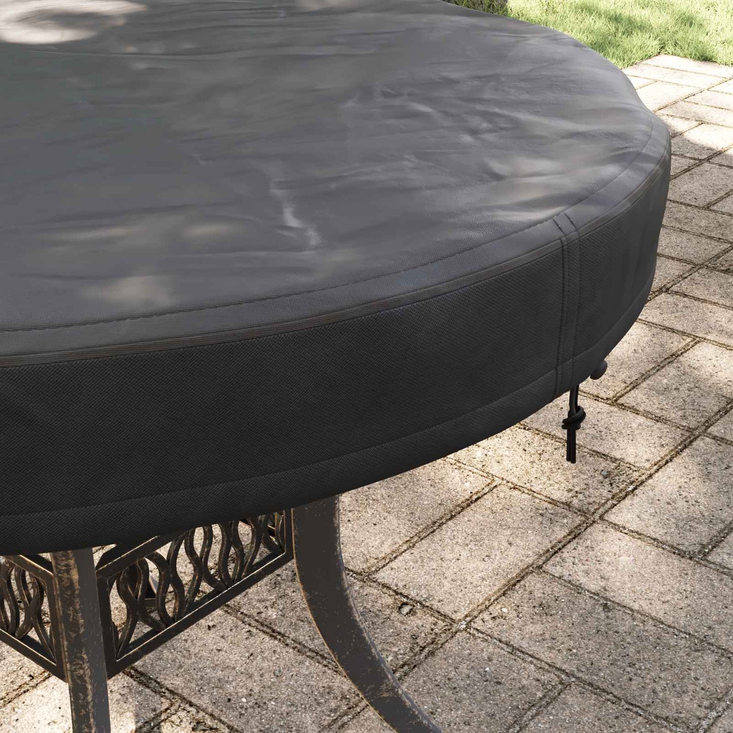 Udendørs Borddække Sort 72 x 72 x 10 cm 210D Oxford Stof