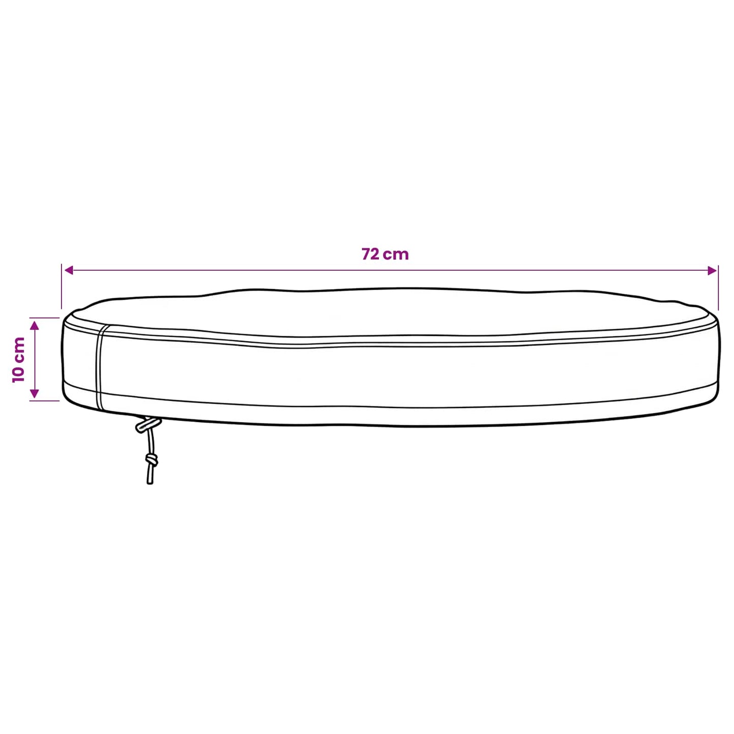 Udendørs Borddække Sort 72 x 72 x 10 cm 210D Oxford Stof