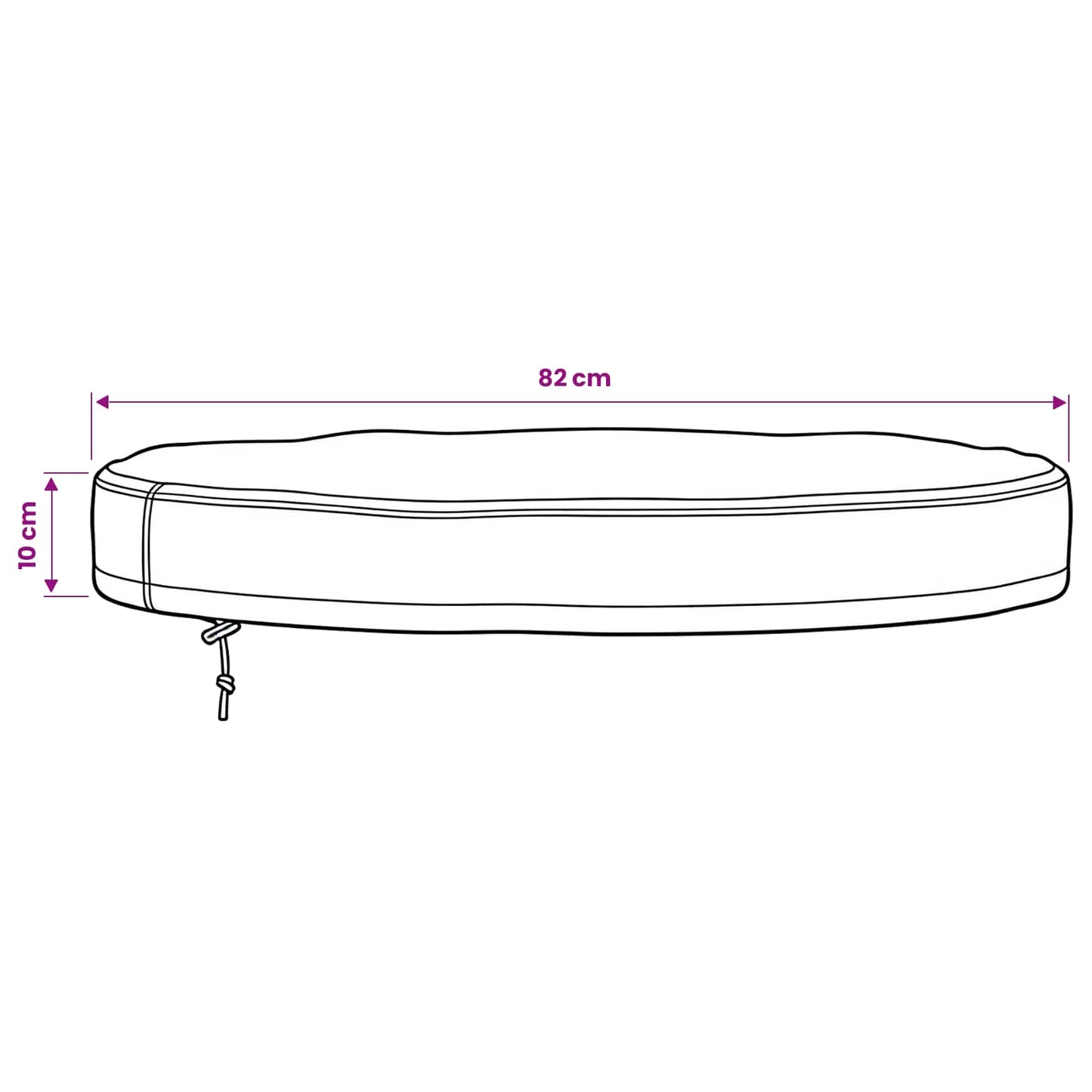 Udendørs Borddække Sort 82 x 82 x 10 cm 210D Oxford Stof