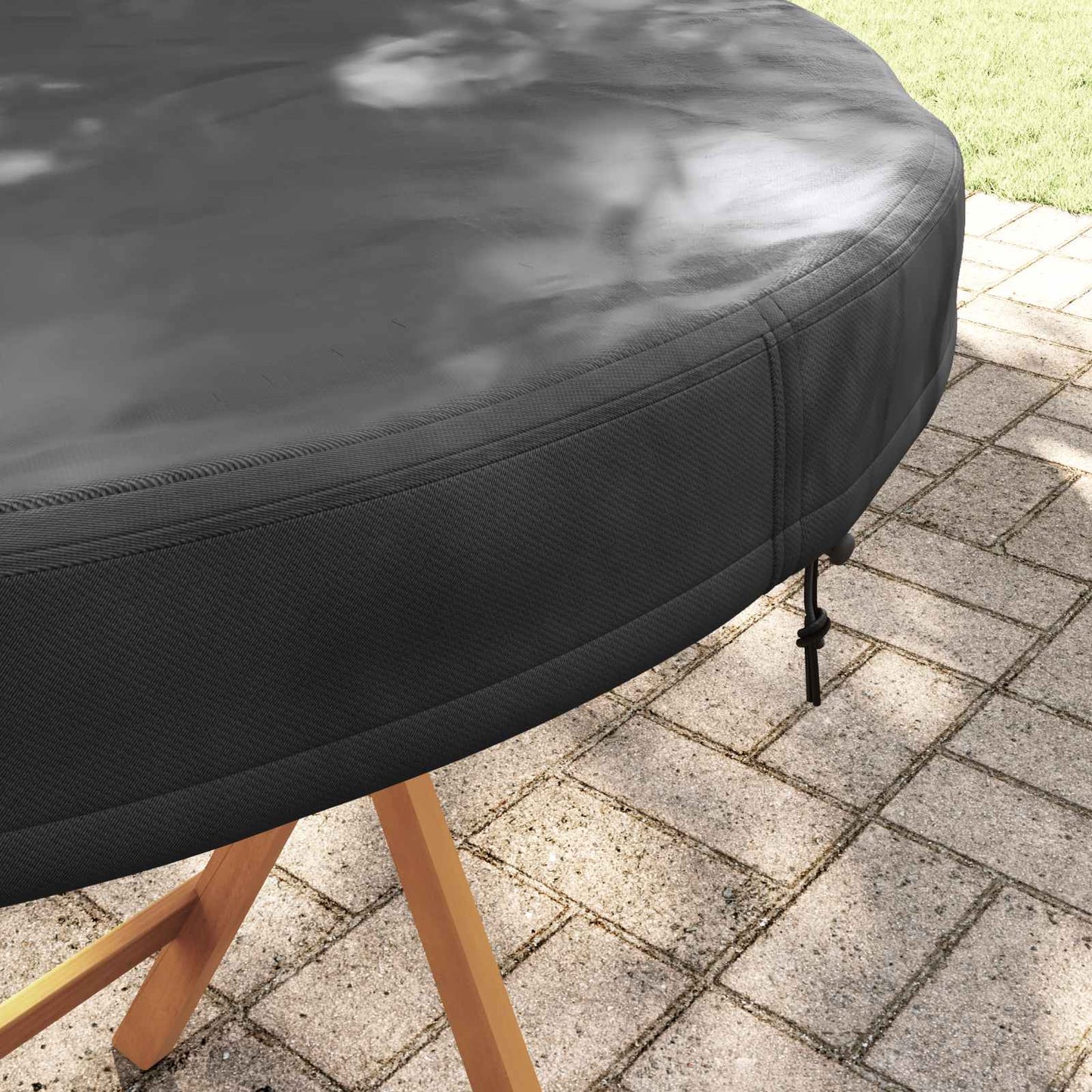Udendørs Borddække Sort 92 x 92 x 10 cm 420D Oxford Stof
