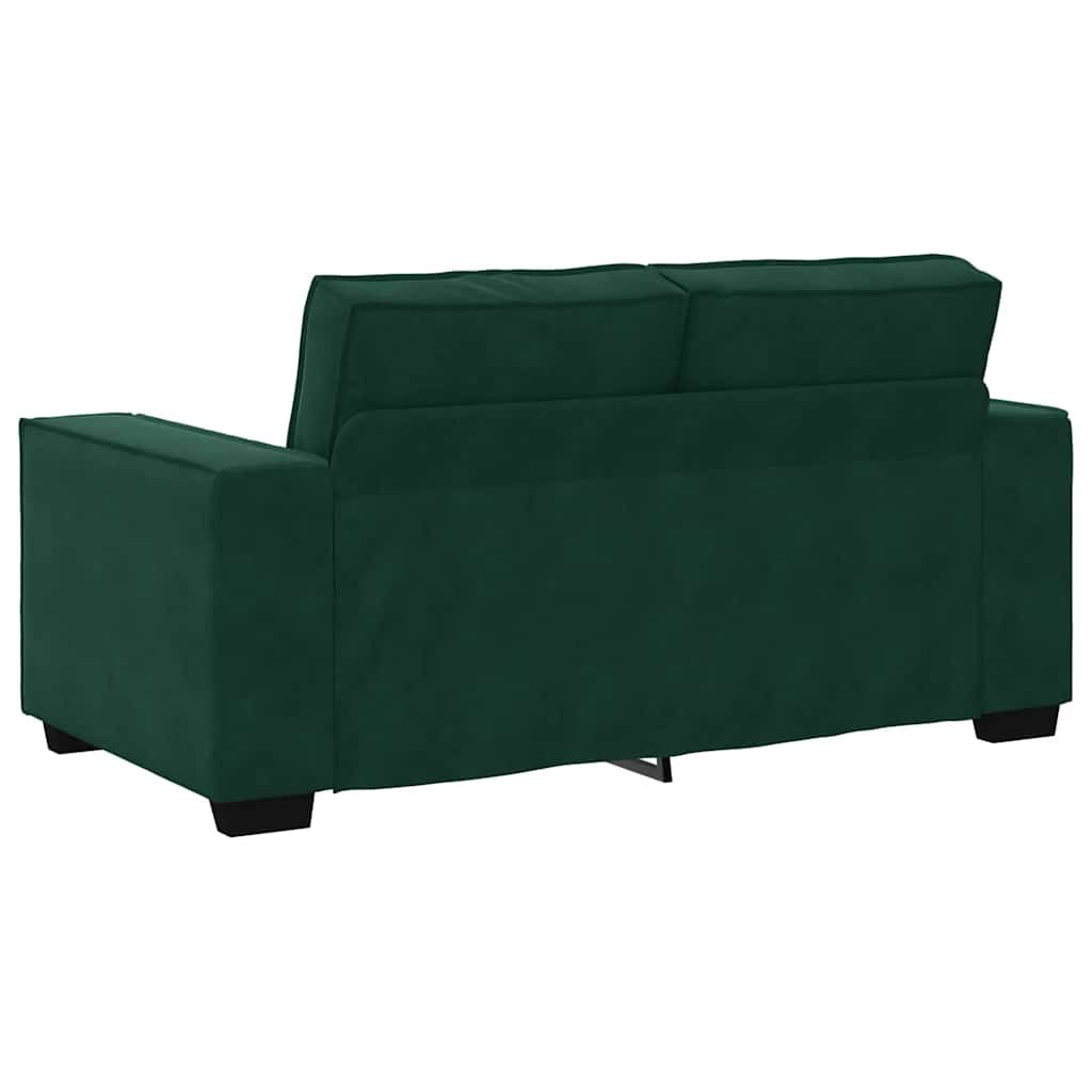 2-personers sofa 160x78x84 cm fløjl mørkegrøn