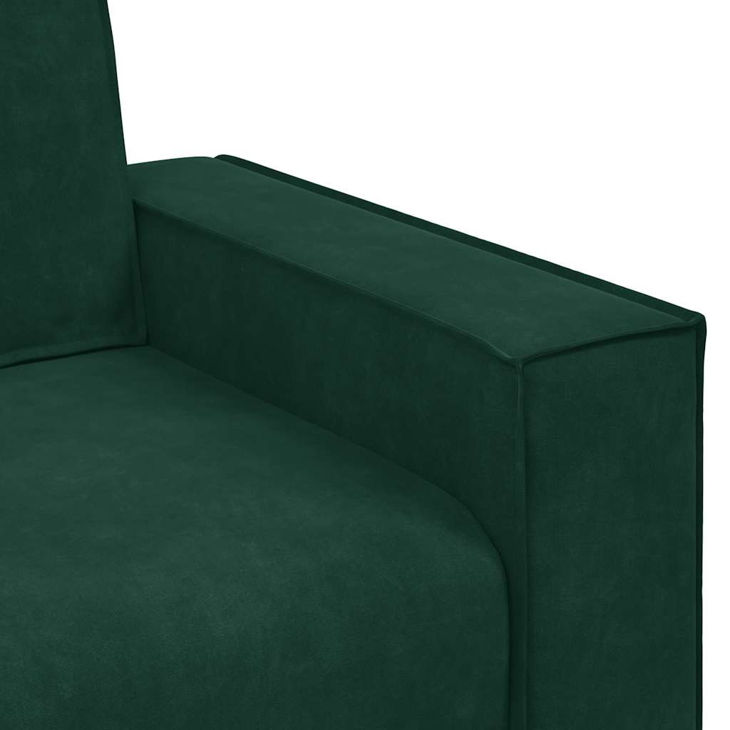 2-personers sofa 160x78x84 cm fløjl mørkegrøn