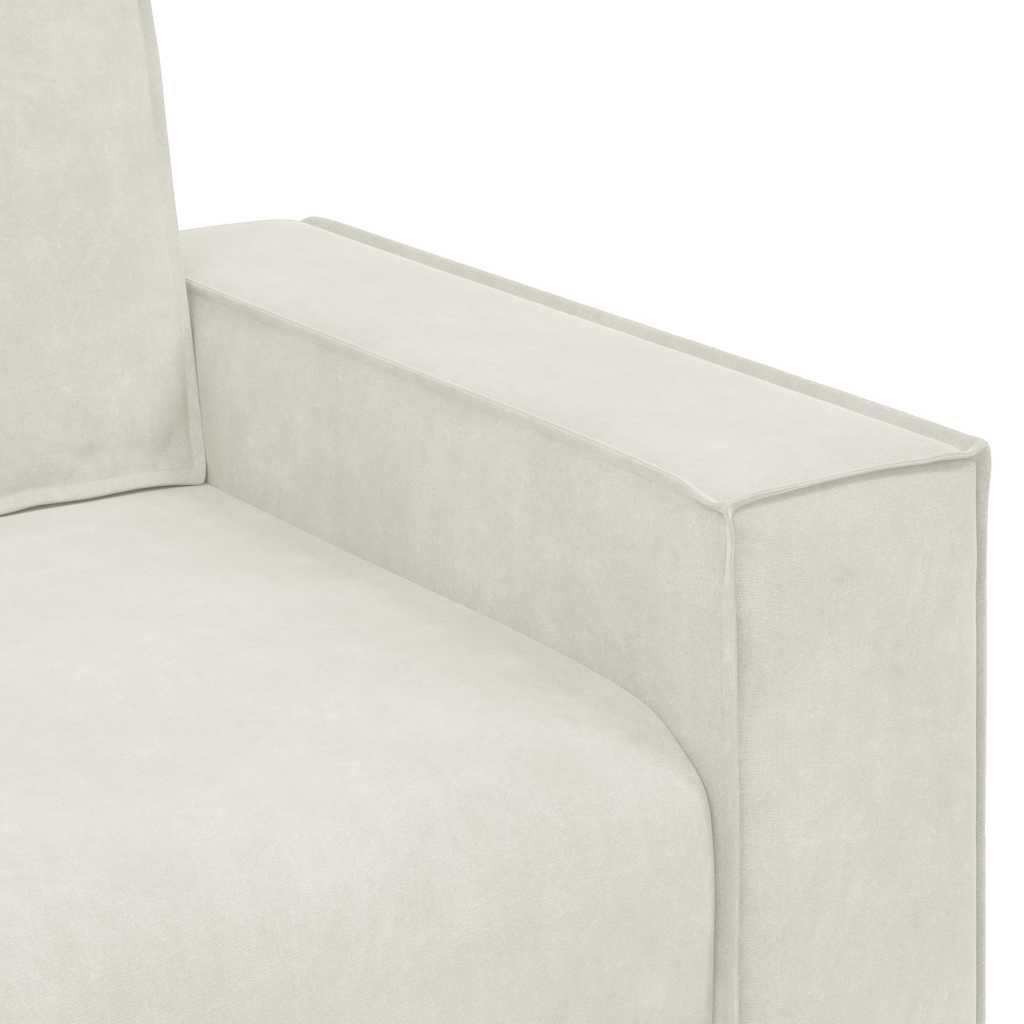 2-personers sofa 160x78x84 cm velour cremefarvet