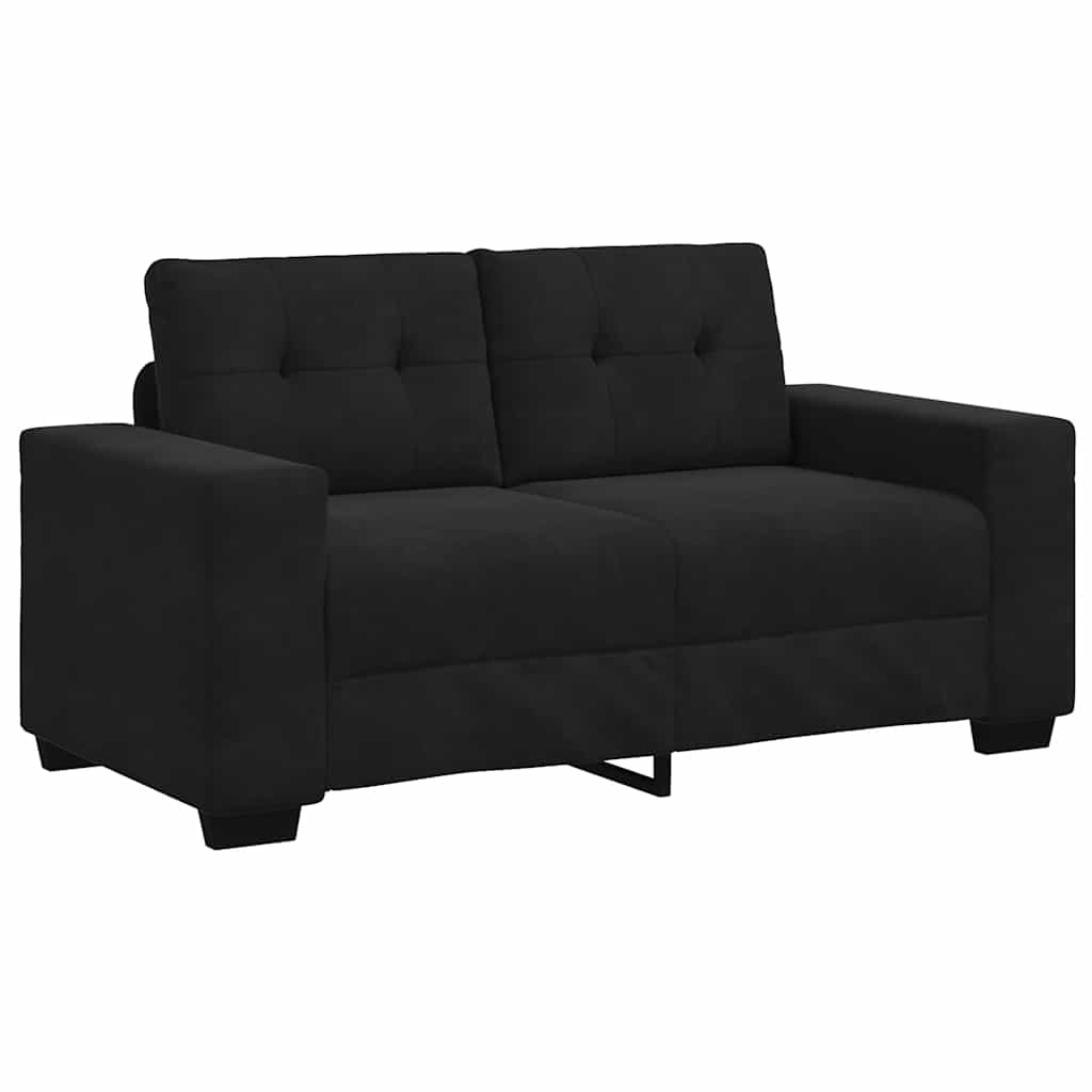 elskovssofa 160x77x82 cm fløjl sort