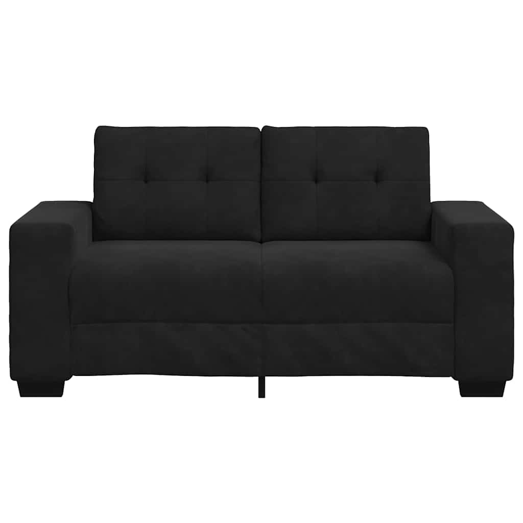 elskovssofa 160x77x82 cm fløjl sort