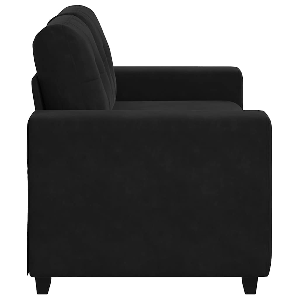 elskovssofa 160x77x82 cm fløjl sort