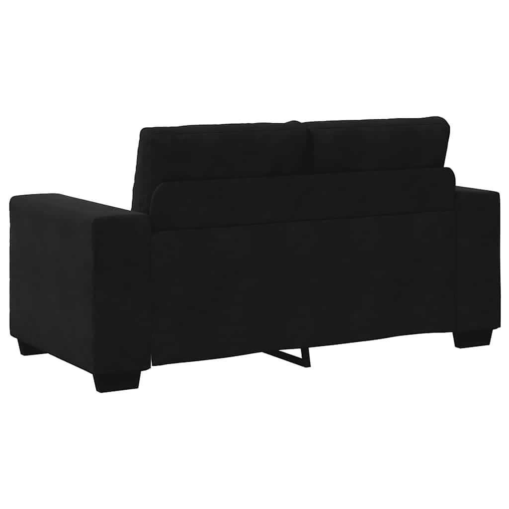 elskovssofa 160x77x82 cm fløjl sort