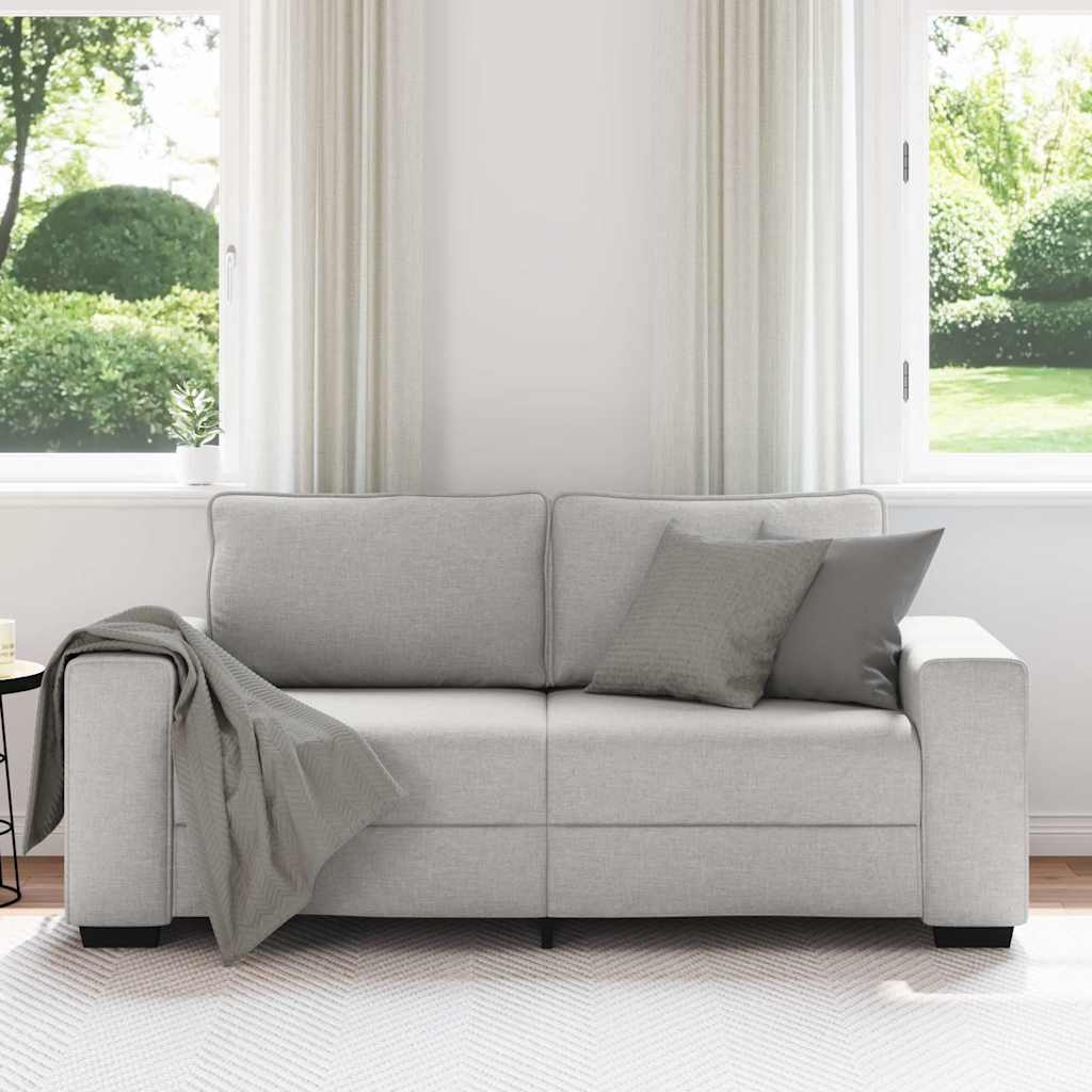 2-personers sofa 180x77x82 cm stof skygrå