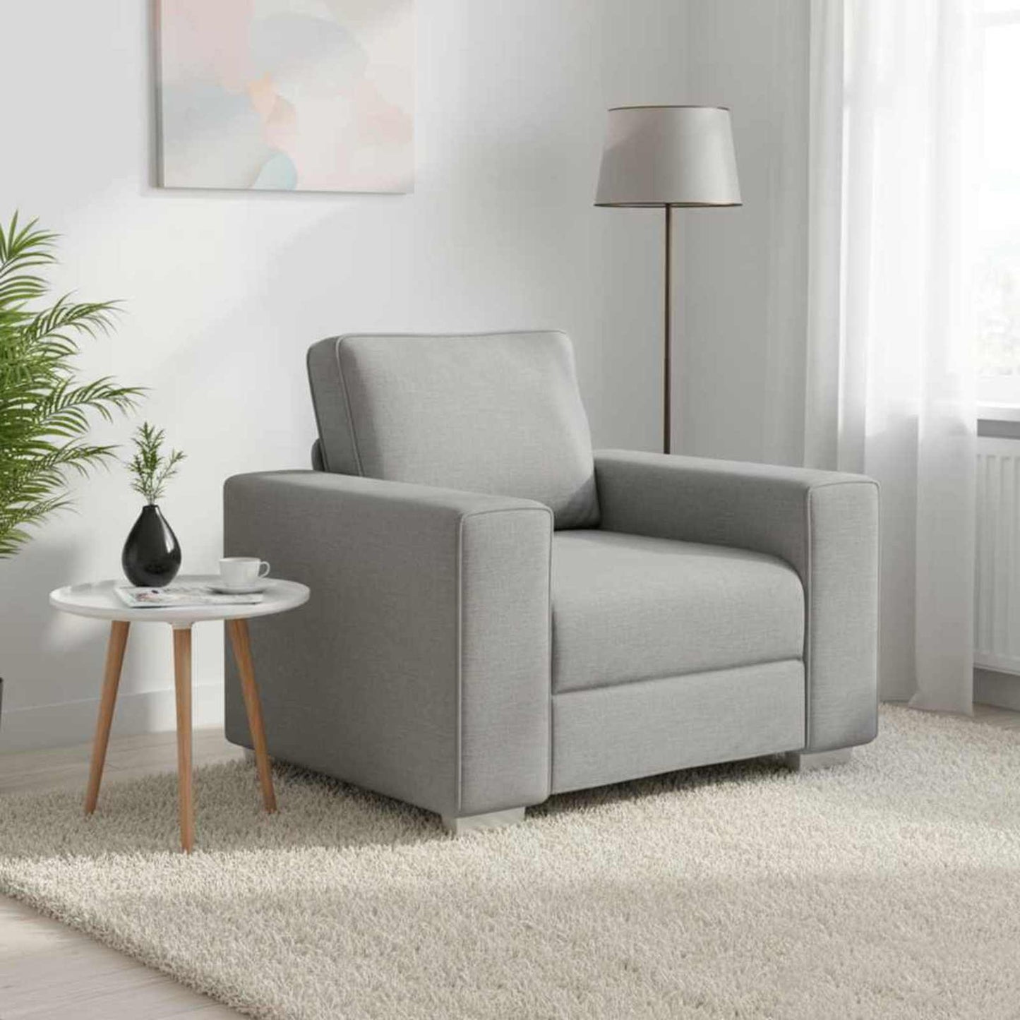 Sofa Stol Skygrå 100 cm Stof