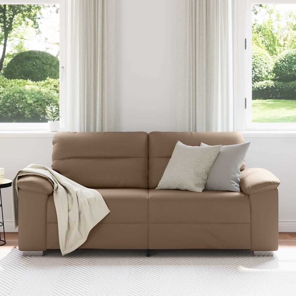 2-personers sofa cappuccino 180x81x84 cm kunstlæder