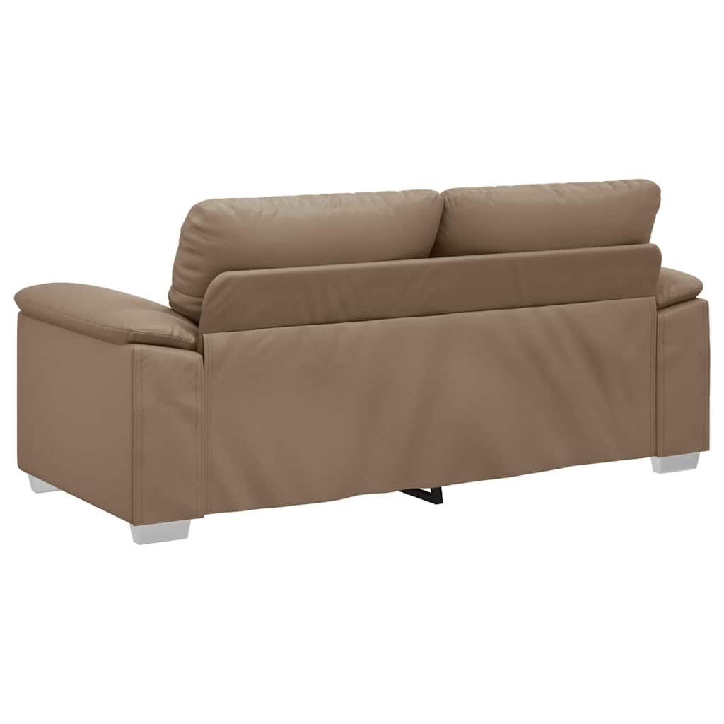 2-personers sofa cappuccino 180x81x84 cm kunstlæder