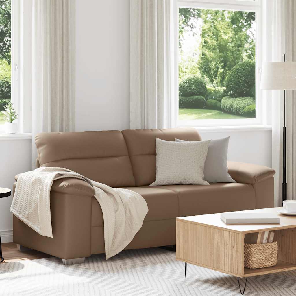 2-personers sofa cappuccino 180x81x84 cm kunstlæder