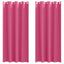 Mørklægningsgardiner med ringe 2 stk. Lys Pink 225 x 140 cm