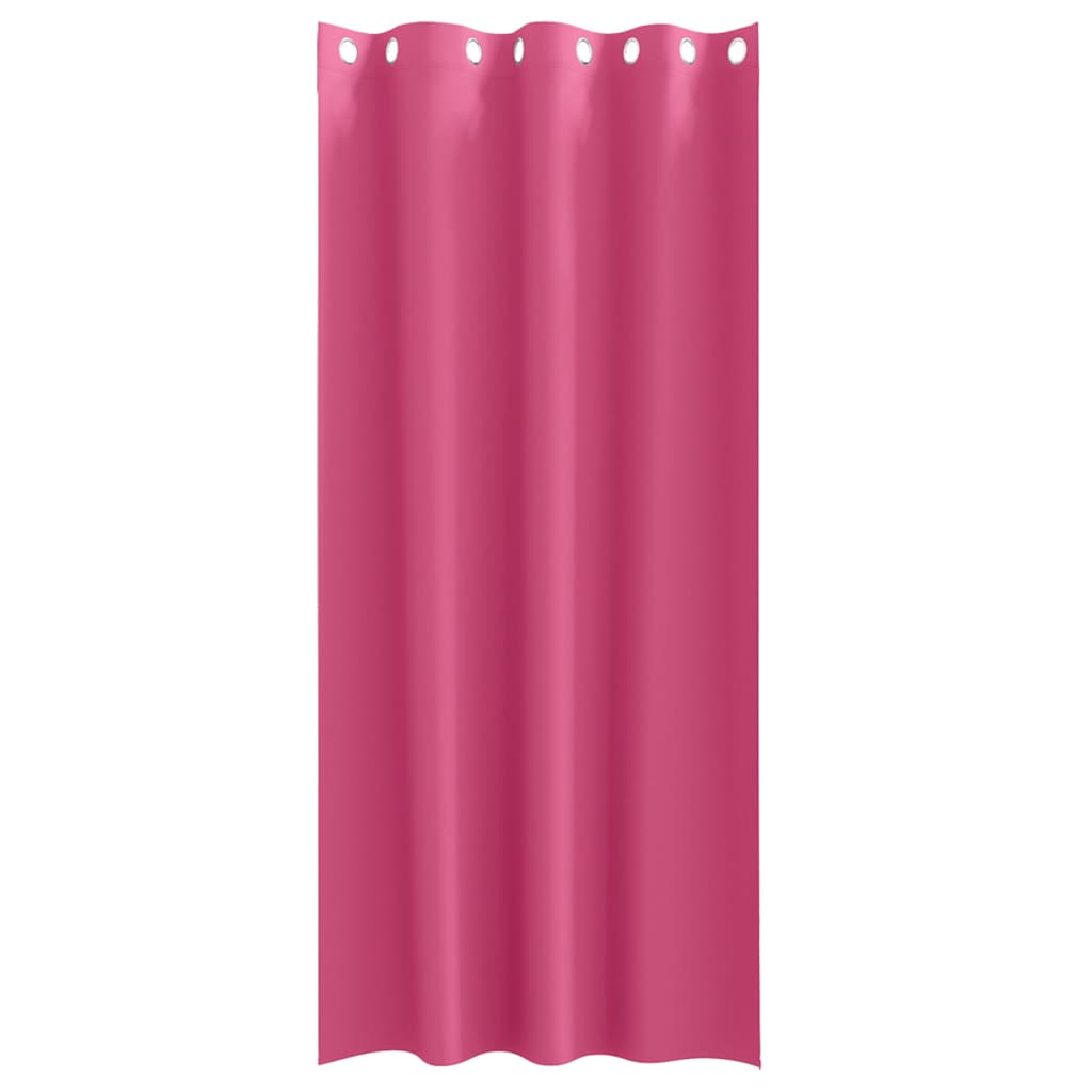 Mørklægningsgardiner med ringe 2 stk. Lys Pink 225 x 140 cm