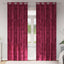 Velour Gardiner 2 stk. Vinrød 245 x 140 cm Fløjl