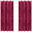 Velour Gardiner 2 stk. Vinrød 245 x 140 cm Fløjl