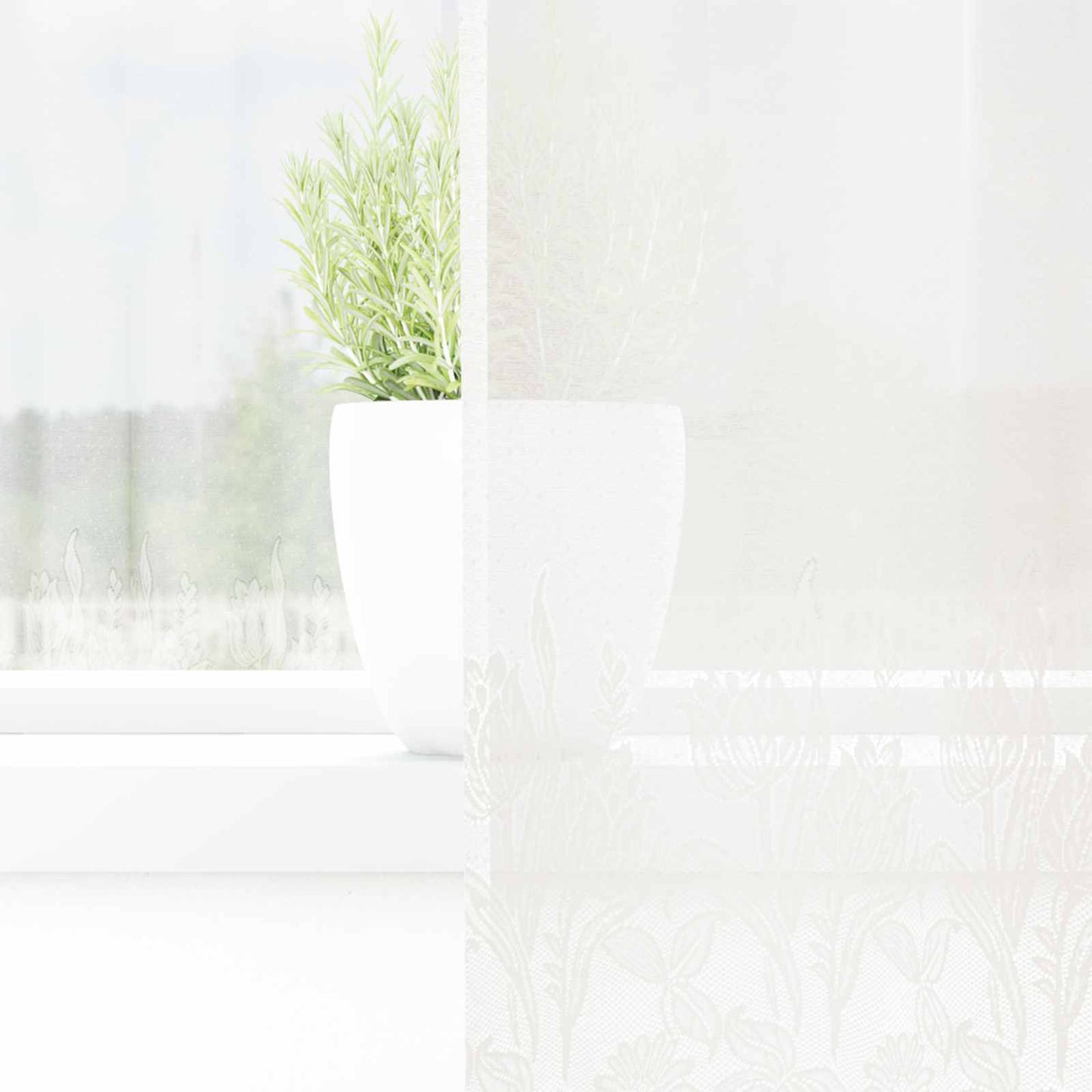 Lace Gardin Hvid 200 x 300 cm Polyester
