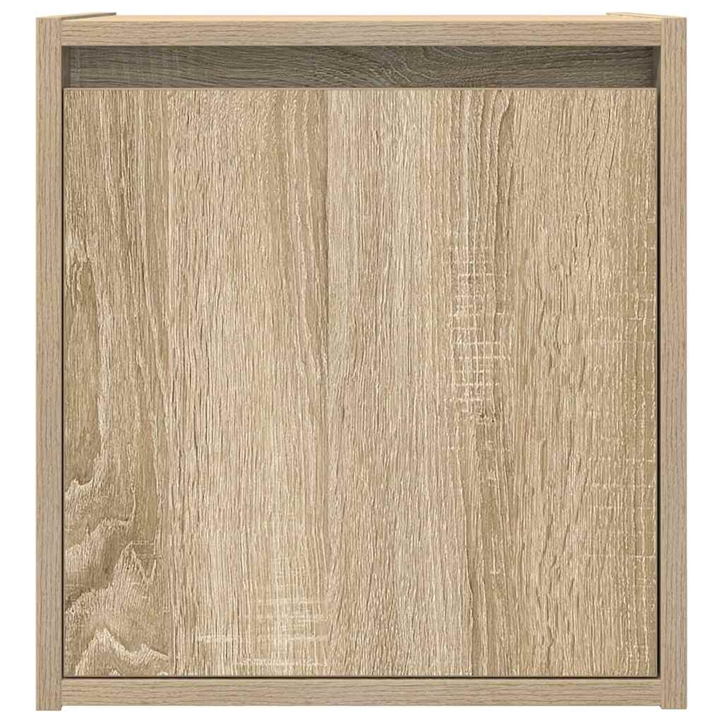 væghængte sengeborde 2 stk. 38x34x40 cm sonoma-eg