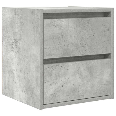 væghængt sengebord 38x34x40 cm betongrå