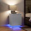 Sengeskab med LED-lys Hvid 38x34x50 cm
