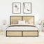 sengeskabe 2 stk. med LED-lys 38x34x50 cm hvid
