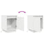 sengeskabe 2 stk. med LED-lys 38x34x50 cm hvid