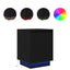 Sengeskab med LED-lys Sort 38x34x50 cm