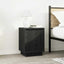 sengeskabe 2 stk. med LED-lys 38x34x50 cm sort