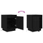 sengeskabe 2 stk. med LED-lys 38x34x50 cm sort