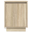 Sengeskab med LED-lys Sonoma Eg 38x34x50 cm