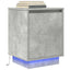 sengeborde 2 stk. med LED-lys 38x34x50 cm betongrå