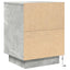 sengeborde 2 stk. med LED-lys 38x34x50 cm betongrå