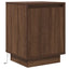 Sengeskab med LED-lys Brun Eg 38x34x50 cm
