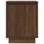 Sengeskab med LED-lys Brun Eg 38x34x50 cm