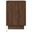 Sengeskab med LED-lys Brun Eg 38x34x50 cm