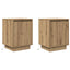 sengeskabe 2 stk. med LED-lys 38x34x50 cm kunsteg