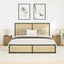 sengeskabe 2 stk. med LED-lys 38x34x50 cm kunsteg